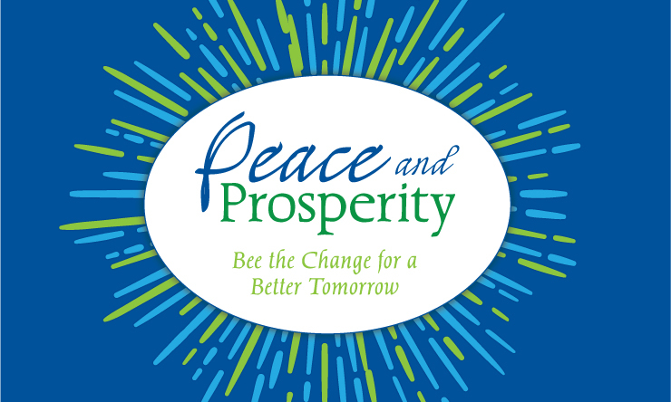 Peace and Prosperity text graphic