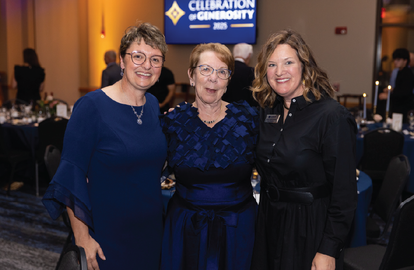 Amy Novak, Anne Gannaway and Guest at celebration of generosity