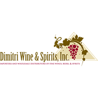 The green and purple logo from Dimitri's Wine & Spirits